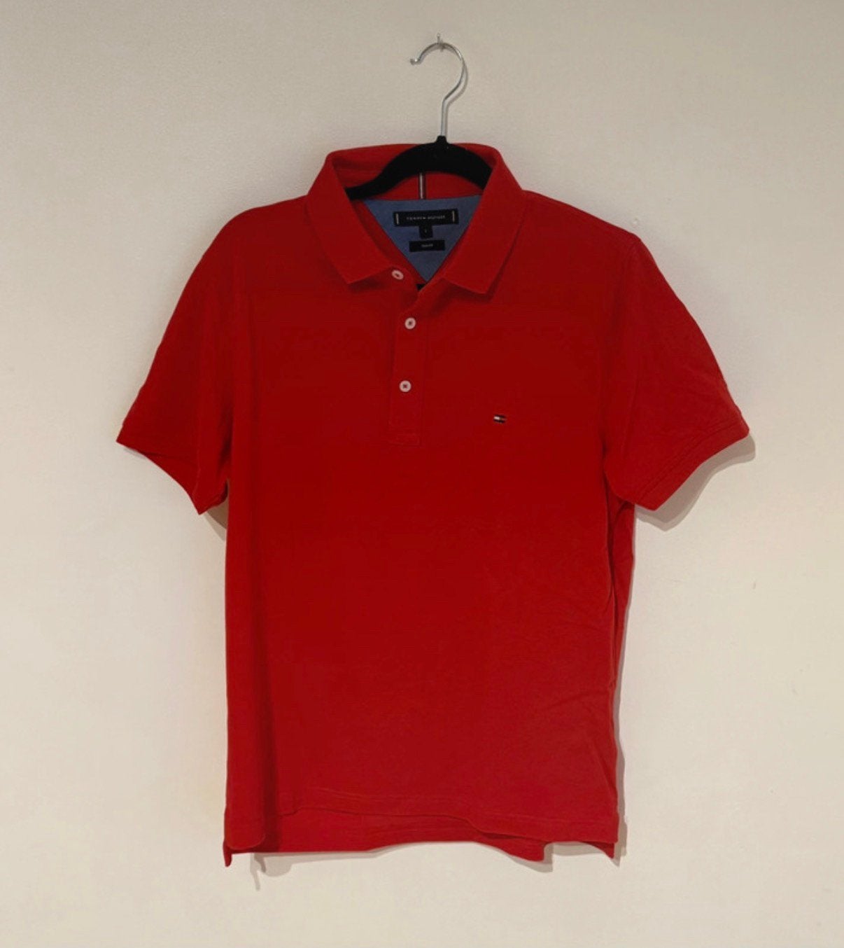 Tommy Hilfiger poloshirt, Ophalen of Verzenden, Gedragen, Maat 52/54 (L), Rood