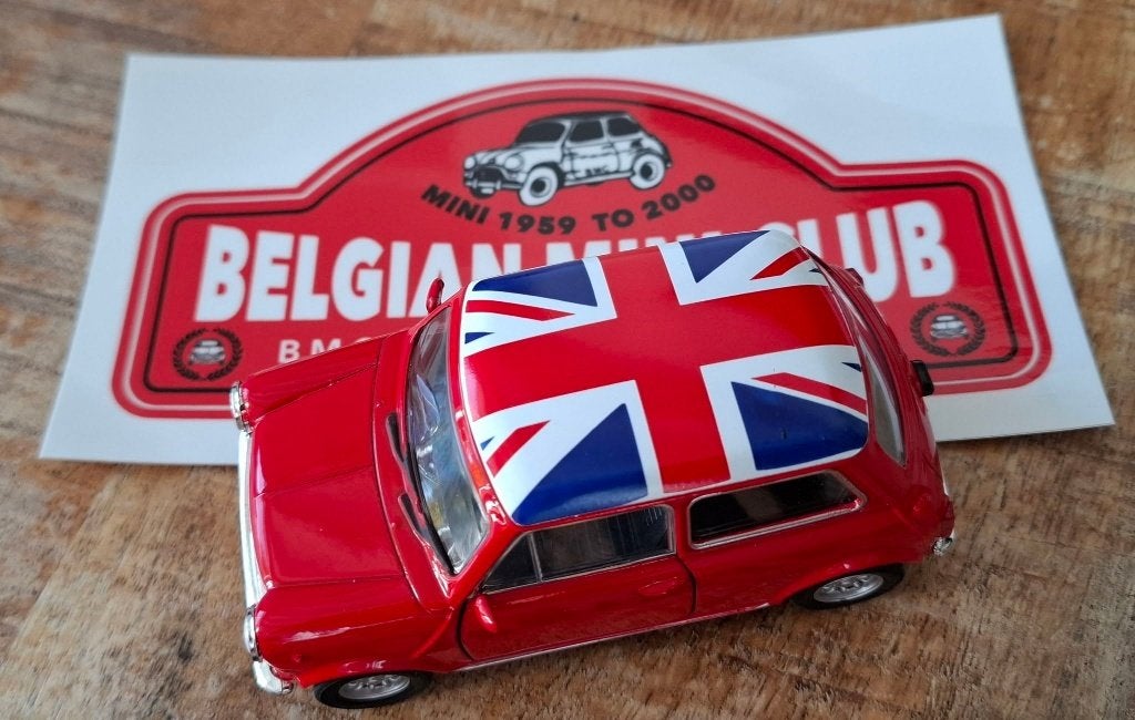 LEYLAND MINI 1300 COOPER Red Top Union Jack WELLY Star Neuve, Ophalen, Nieuw, Auto, Britains