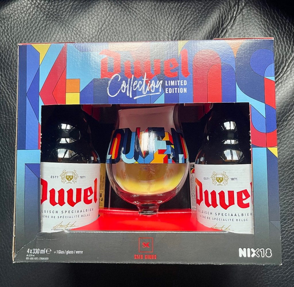 Duvel set nieuw, Ophalen of Verzenden, Nieuw, Bierglas