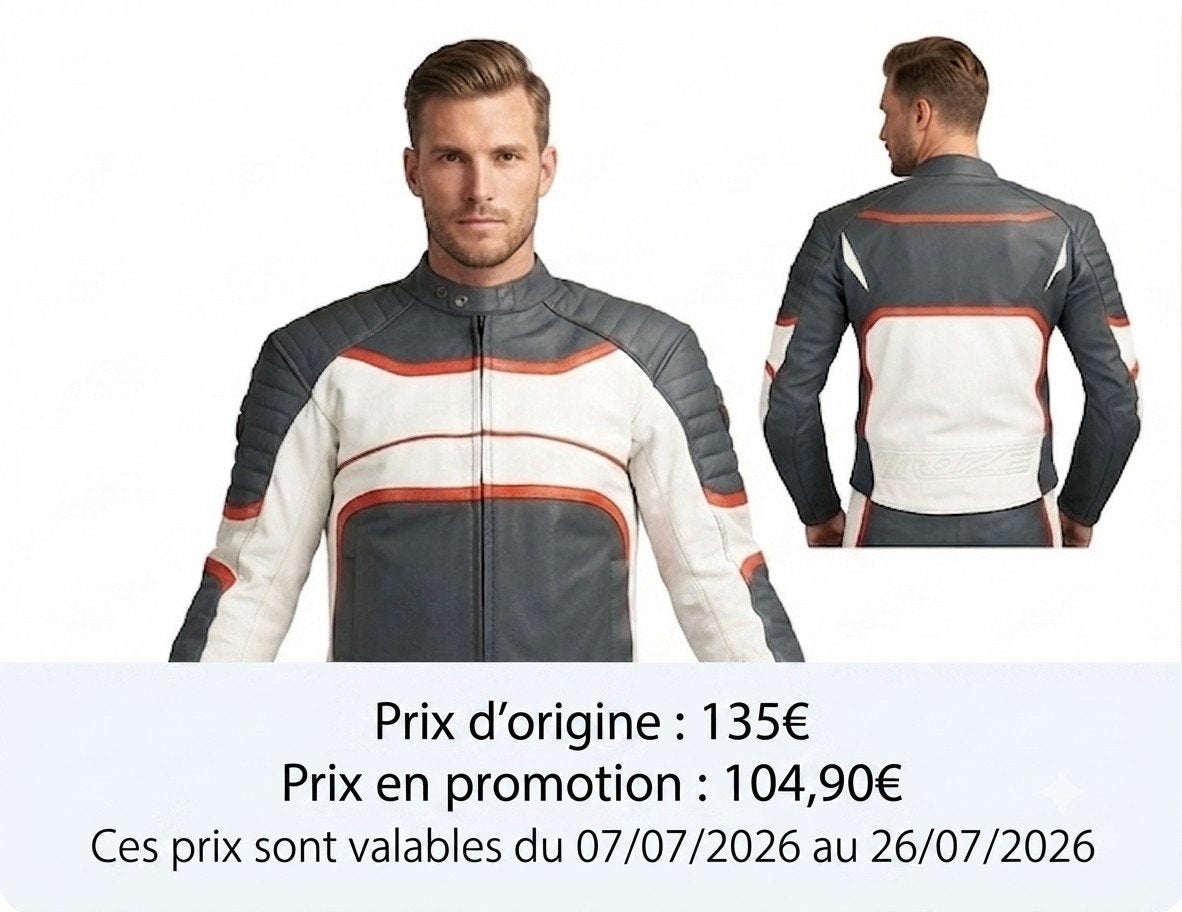 Nieuwe leren motorjas met CE-protectoren, Motoren, Verzenden, Nieuw met kaartje, Jas | leer