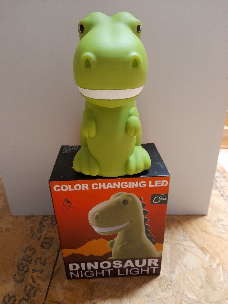 Nachtlamp dinosaur (color changing led) 6€, Gebruikt, Groen, Ophalen of Verzenden, Draadloos
