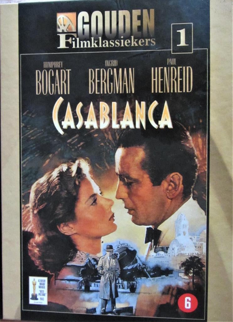DVD + BOEKJE- THRILLER/OORLOG- CASABLANCA (HUMPHREY BOGART)., Cd's en Dvd's, Alle leeftijden, Ophalen of Verzenden, Zo goed als nieuw