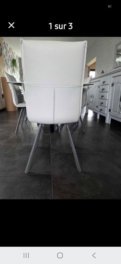 Chaises salles à manger gris clair, Huis en Inrichting, Complete eetkamers, Ophalen, Zo goed als nieuw, 6 tot 8 stoelen