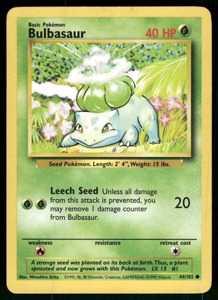 Bulbasaur 44/102 - Base (NM), Hobby en Vrije tijd, Verzenden, Gebruikt