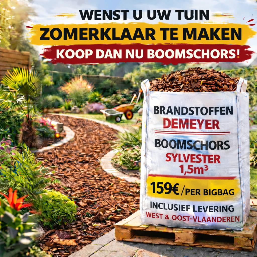 BOOMSCHORS / GRATIS LEVERING IN WEST & OOST-VLAANDEREN, Tuin en Terras, Verzenden, Boomschors
