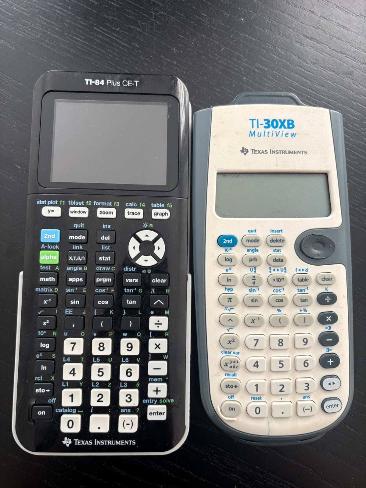 Ensemble de calculatrices Texas Instruments, Enlèvement, Calculatrices graphique, Comme neuf