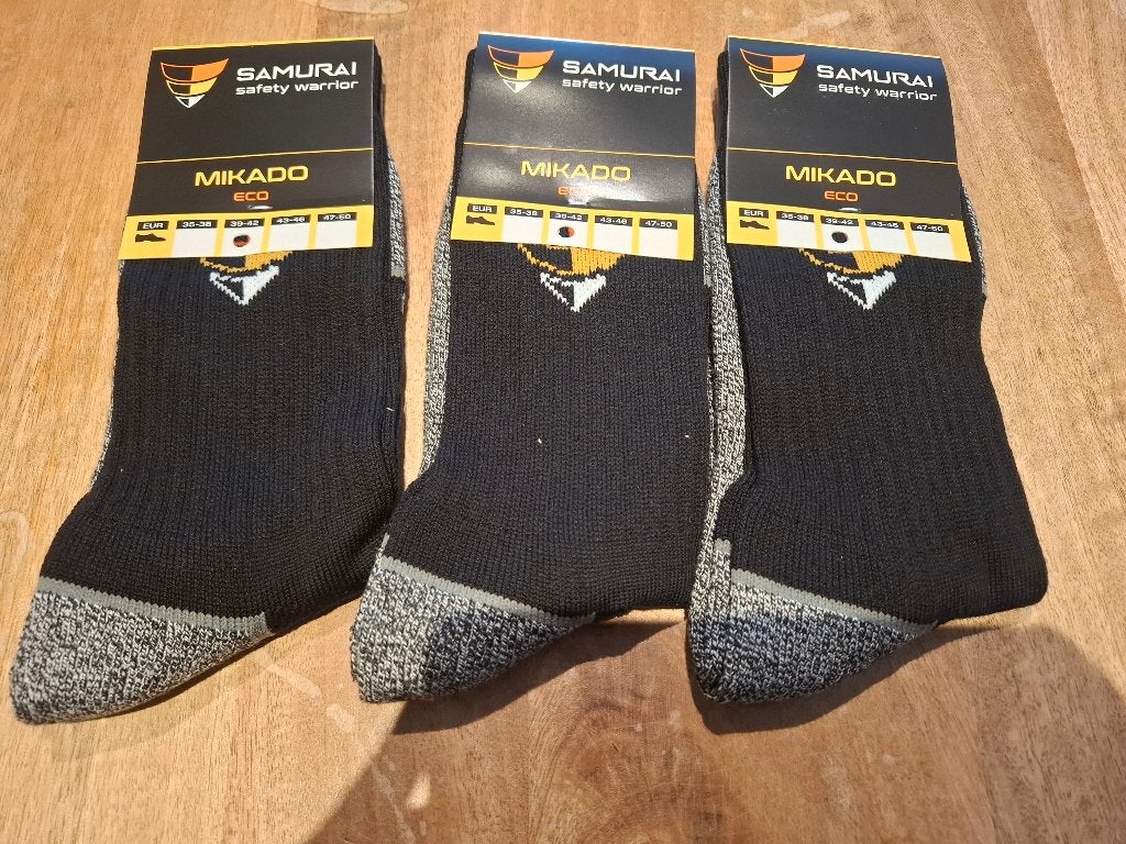 3 paar Werksokken Samurai Mikado Maat 39-42, Kleding | Heren, Sokken en Kousen, Ophalen, Maat 39 t/m 42, Zwart