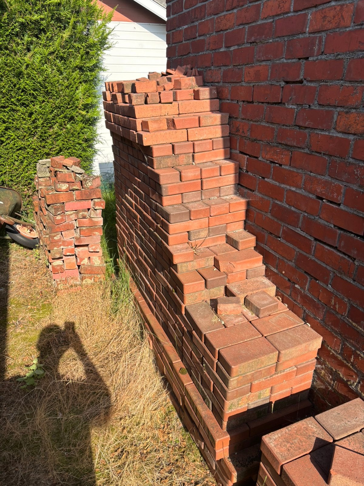 Gratis rode stenen, Tuin en Terras, Ophalen, Gebruikt