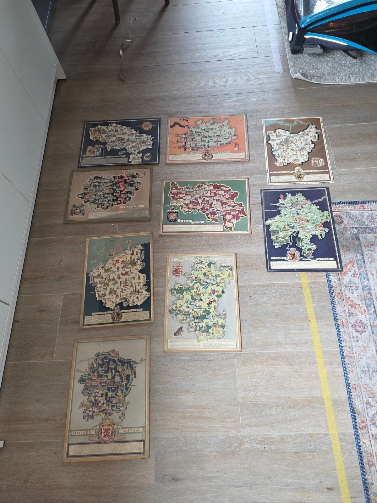 vintage tekeningen van provincies ... is een hele set ..., Hobby & Loisirs créatifs, Scrapbooking, Enlèvement