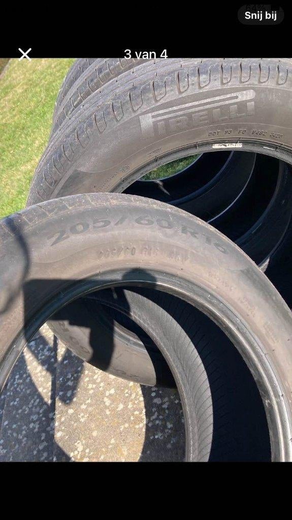 Pirelli zomerbanden, Auto-onderdelen, Banden en Velgen, Ophalen, Gebruikt, 16 inch, 205 mm