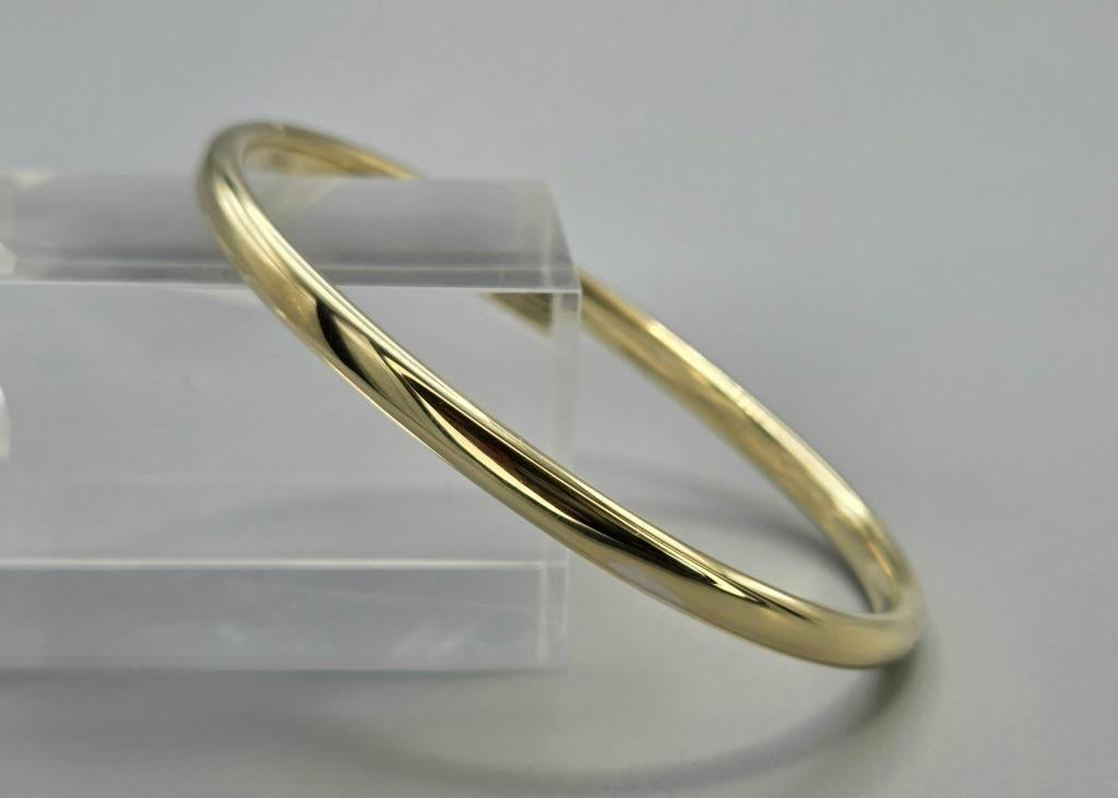 Gouden vintage classic bangle/slavenarmband.2026/160, Ophalen of Verzenden, Zo goed als nieuw, Goud, Goud