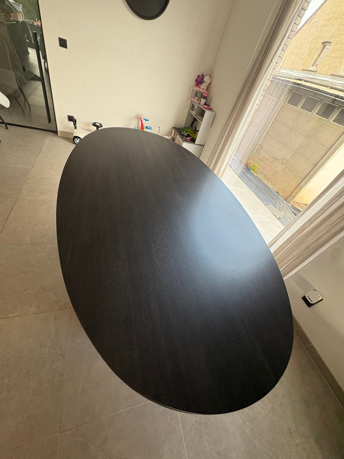 Eettafel, Huis en Inrichting, Tafels | Eettafels, Ophalen, Gebruikt, 100 tot 150 cm, 200 cm of meer