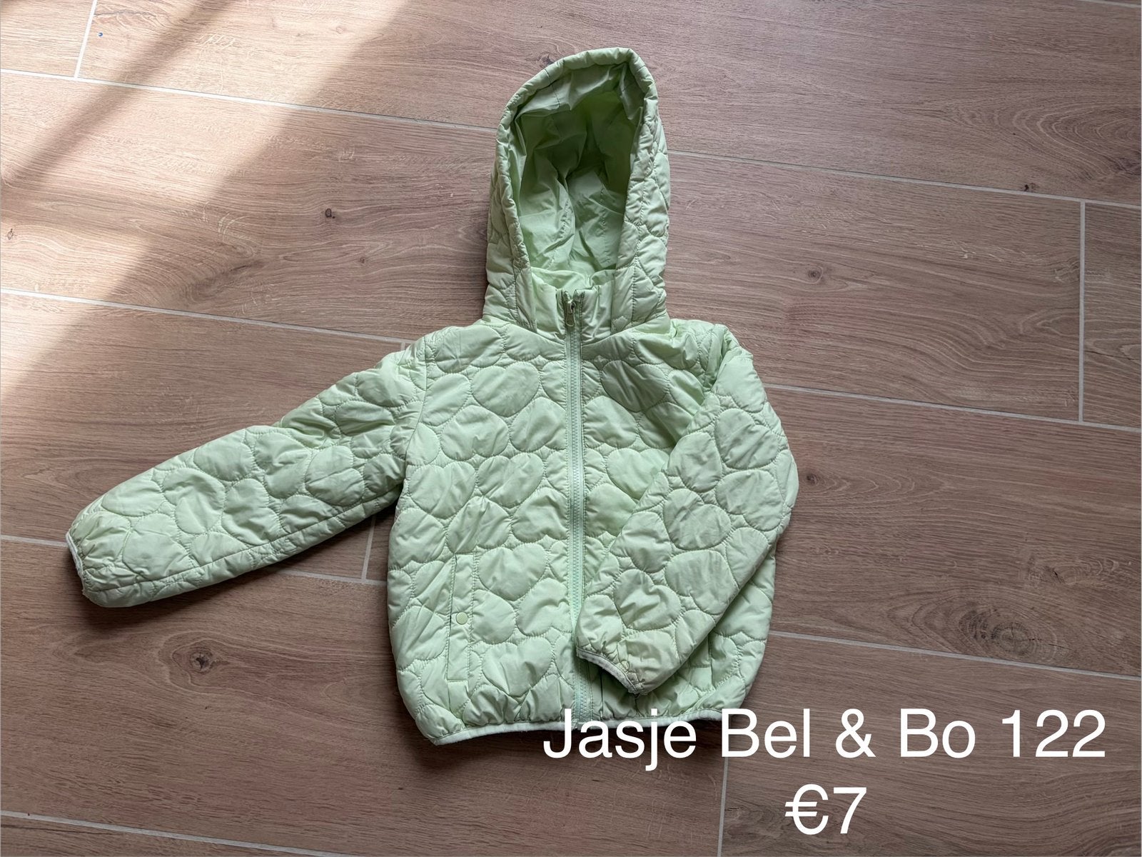 Groene meisjesjas, maat 122, Ophalen, Zo goed als nieuw, Jas