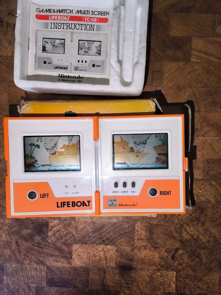 Nintendo Game & Watch Life Boat TC-58 1983 COMPLETE doos, Gebruikt, 1 speler, Vanaf 7 jaar, Ophalen