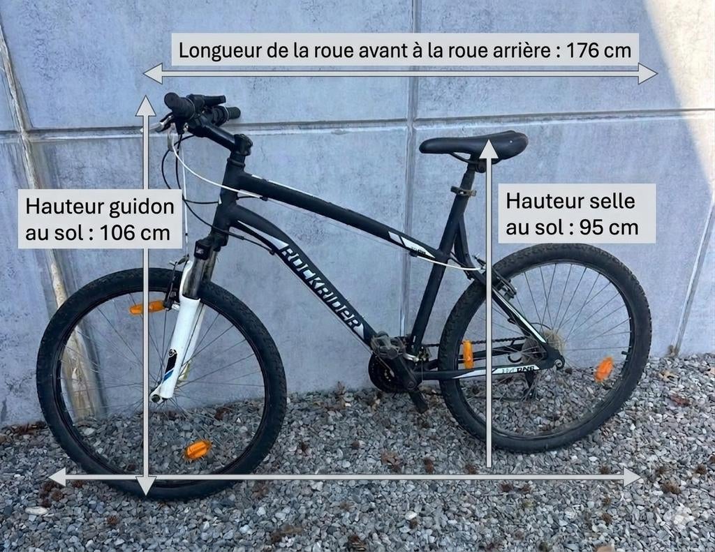 Velo homme.Decathlon noir VTT vitesses, Enlèvement