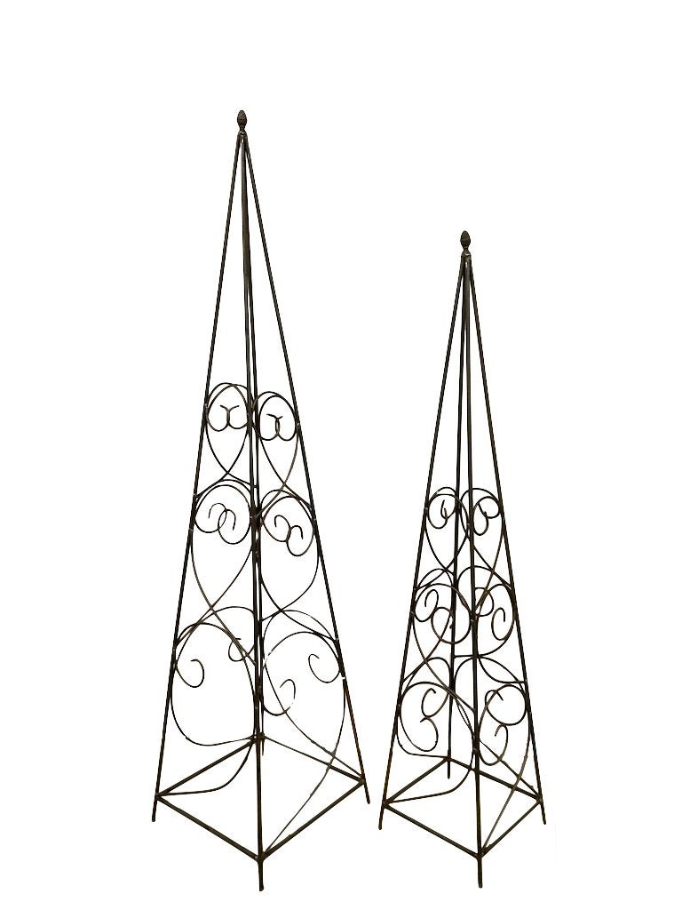 obélisque en fer forgé plein ! grimpe plantes , H : 1m80cm, Jardin & Terrasse, Enlèvement, Neuf