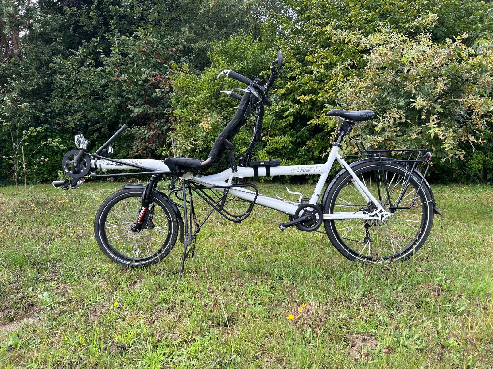 Tandem Hase Bikes Pino Al Costum Half-ligfiets, Ophalen, Zo goed als nieuw