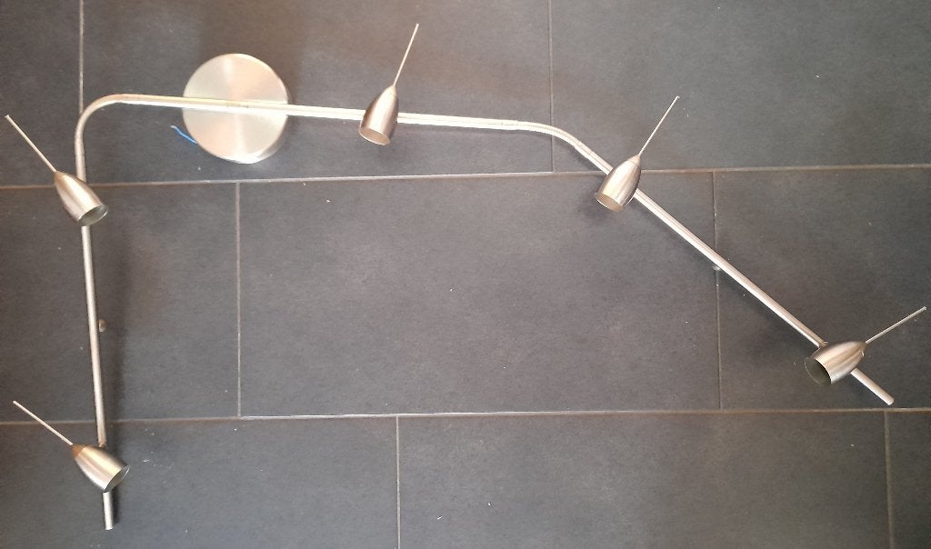 2 Verlichtingsarmaturen, Huis en Inrichting, Ophalen, Zilver, Modern, LED