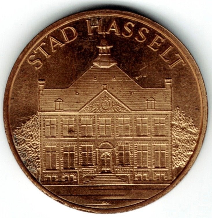 Penning Stad Hasselt 25 Hassaluth, Postzegels en Munten, Verzenden, Overige materialen