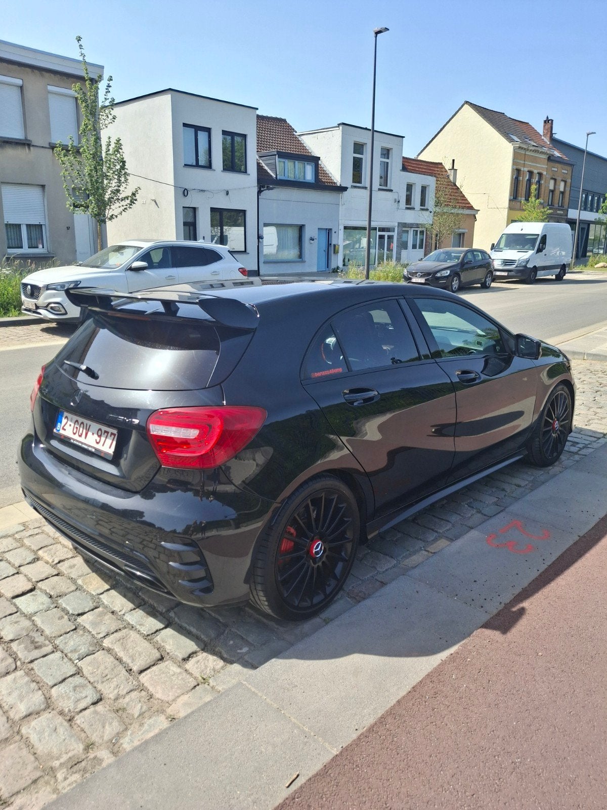 Mercedes A45 AMG, Auto's, Automaat, Euro 5, Zwart, Vierwielaandrijving