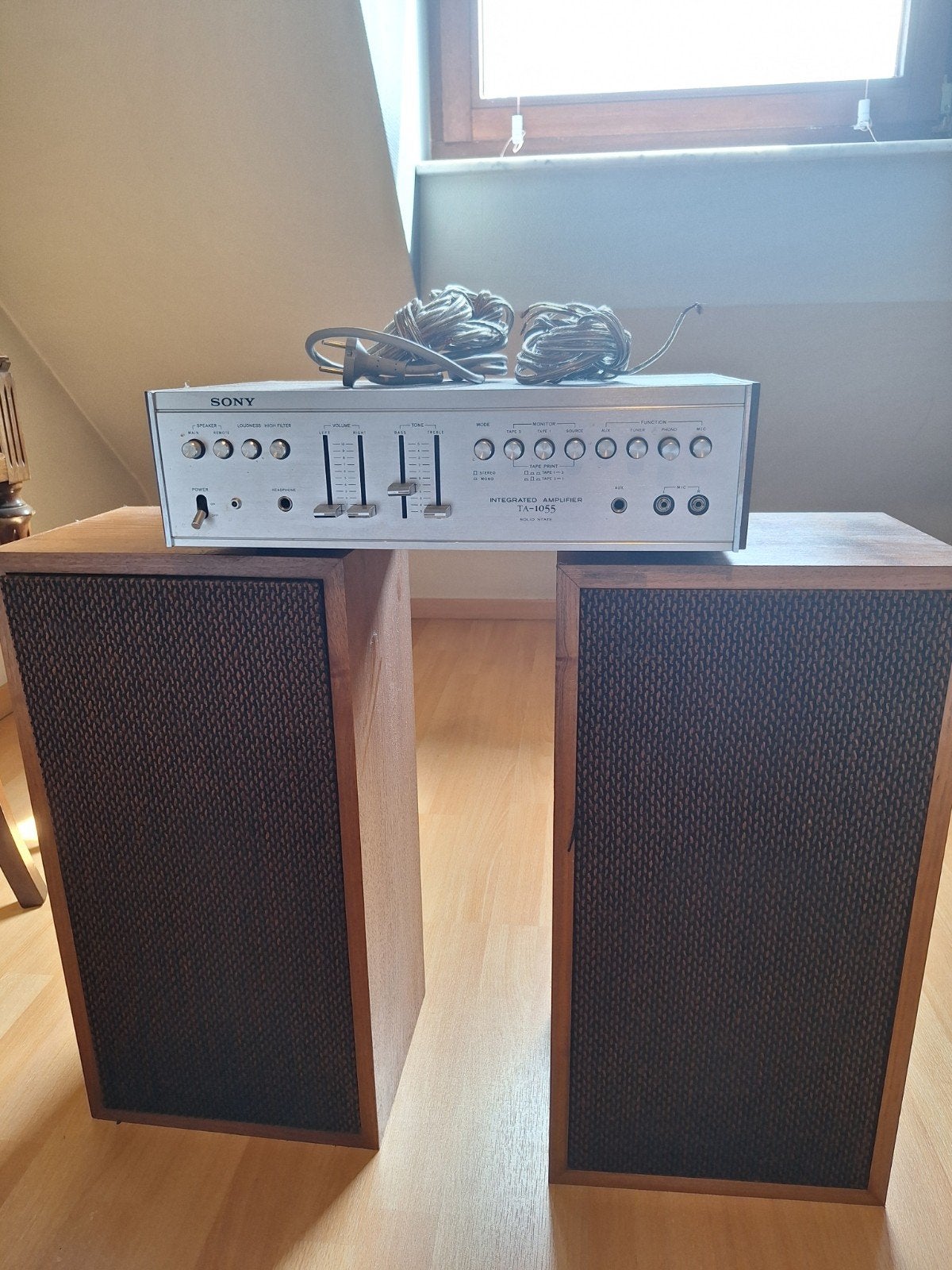 Vintage Hi-Fi set Sony TA-1055 + Scott luidsprekers, Ophalen, Sony