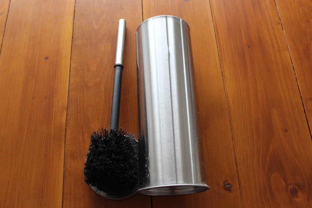 WC-borstel, Huis en Inrichting, Ophalen, Gebruikt, Zilver, Toilet-accessoire