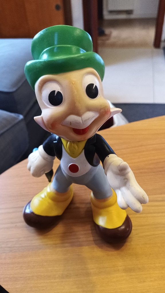 Vintage Disney Japie Krekel 26 cm – Walt Disney Productions, Verzamelen, Ophalen of Verzenden, Overige figuren, Gebruikt, Beeldje of Figuurtje