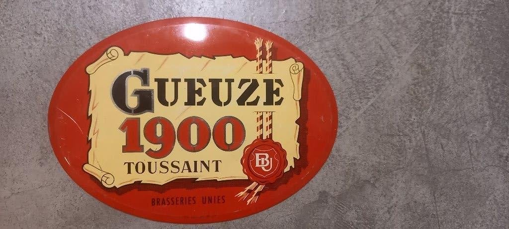 publicite Geuze 1900, Collections, Marques & Objets publicitaires, Enlèvement ou Envoi, Utilisé, Panneau publicitaire