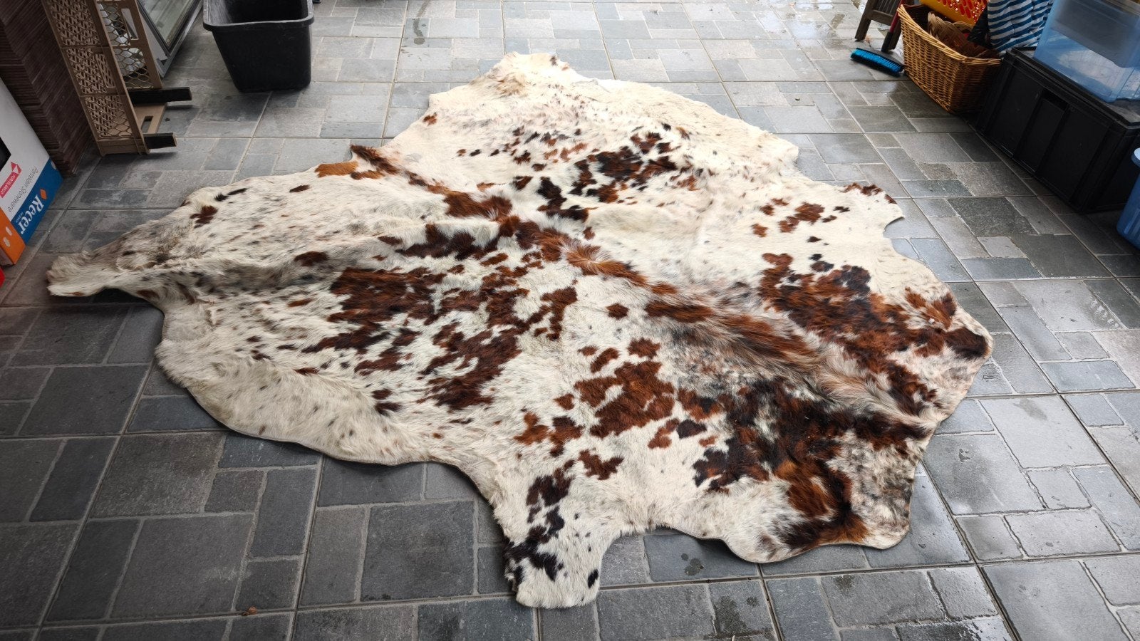 koeienhuid, Huis en Inrichting, Bruin, 150 tot 200 cm, Ophalen of Verzenden, Zo goed als nieuw