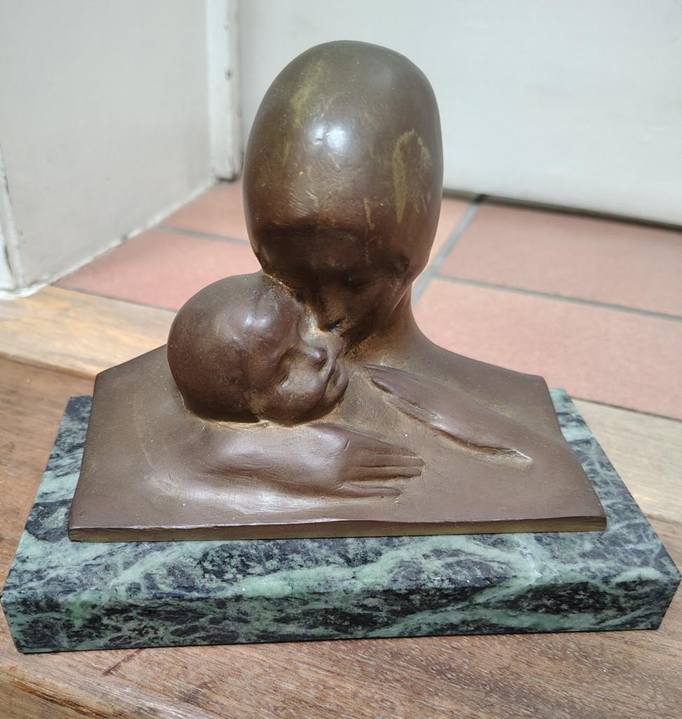 Brons Motherhood/ Moederschap/ A. Leys, Antiek en Kunst, Ophalen, Brons