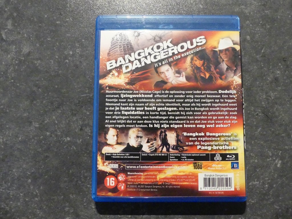 Blu-ray ‘Bangkok Dangerous’, Cd's en Dvd's, Engels, Vanaf 16 jaar, Nederlands, Film