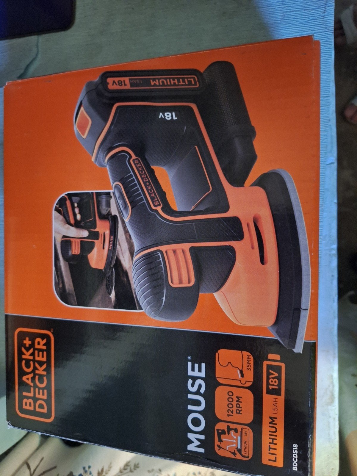 ponceuse sans fil Black & Decker mouse, Bricolage & Construction, Enlèvement