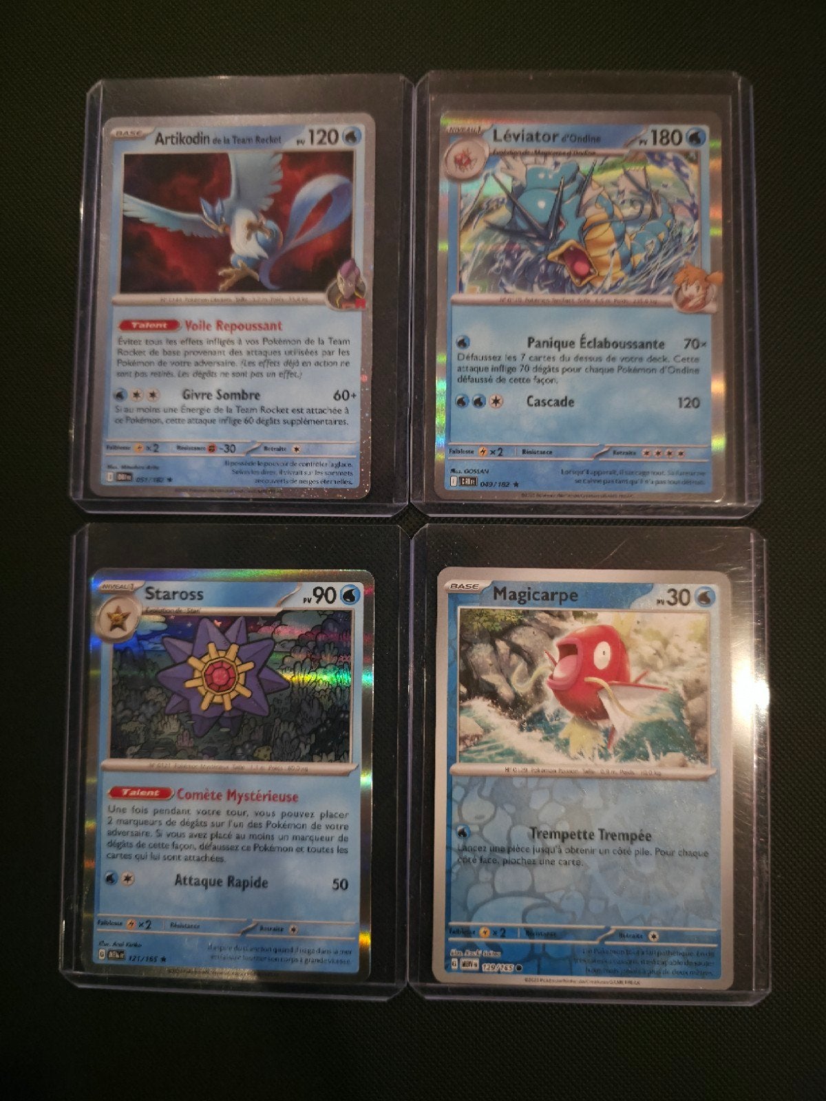 Lot 4 Cartes Pokémon Eau, Ophalen of Verzenden, Nieuw, Meerdere kaarten, Foil