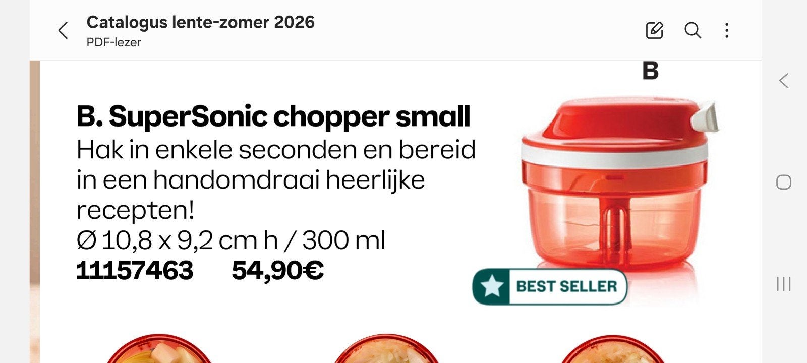 nieuwe supersonic chopper small van tupperware, Maison & Meubles, Cuisine| Tupperware, Enlèvement ou Envoi, Neuf