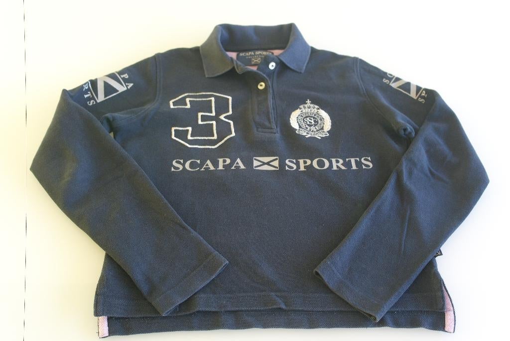 polo scapa sports (marine/zilver) maat xs (14 - 16 jaar), Gebruikt, Jongen of Meisje, Ophalen of Verzenden, Shirt of Longsleeve