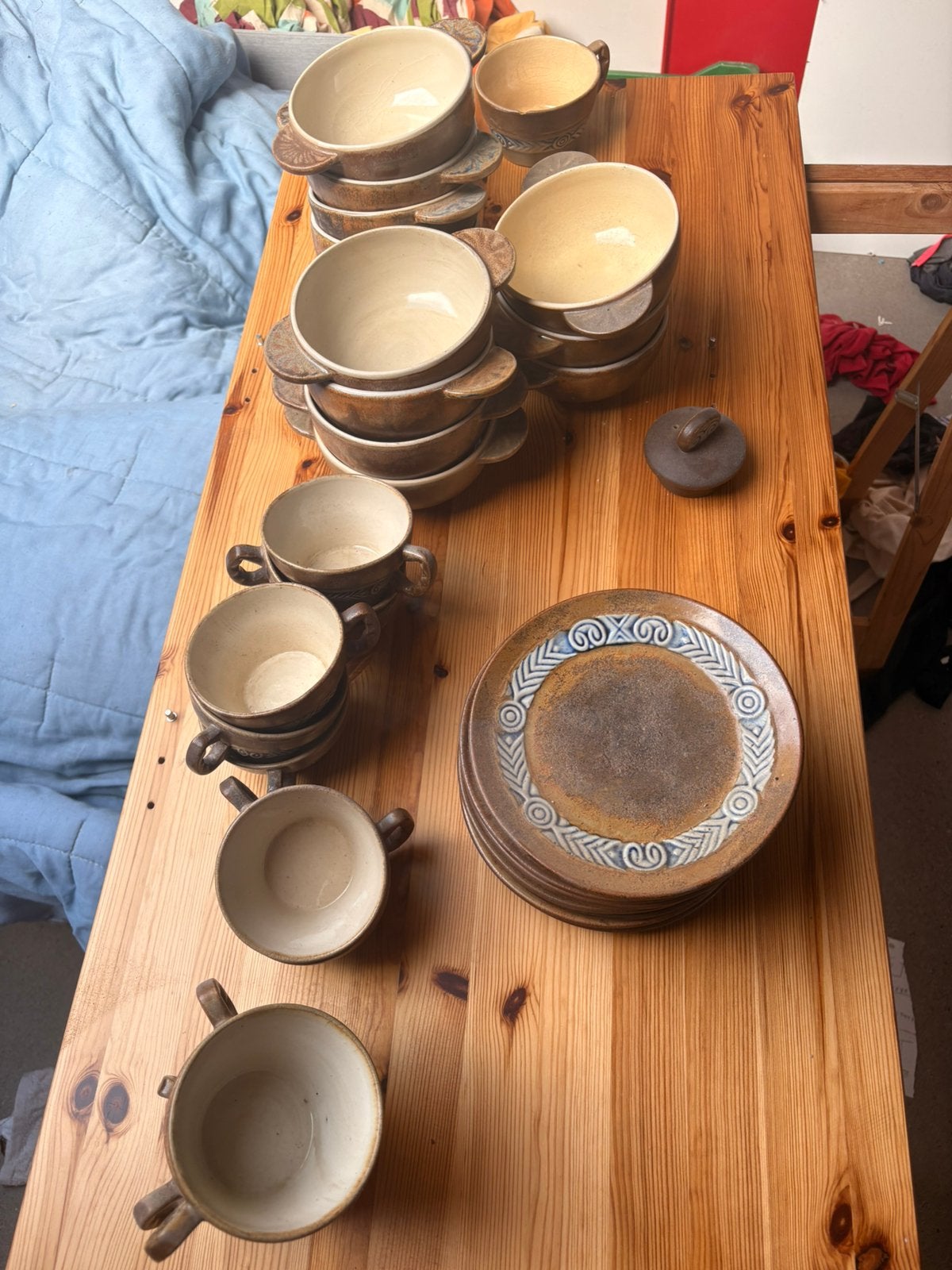 Vaisselle vintage en poterie Quimper/Guimper - 32 pièces, Enlèvement
