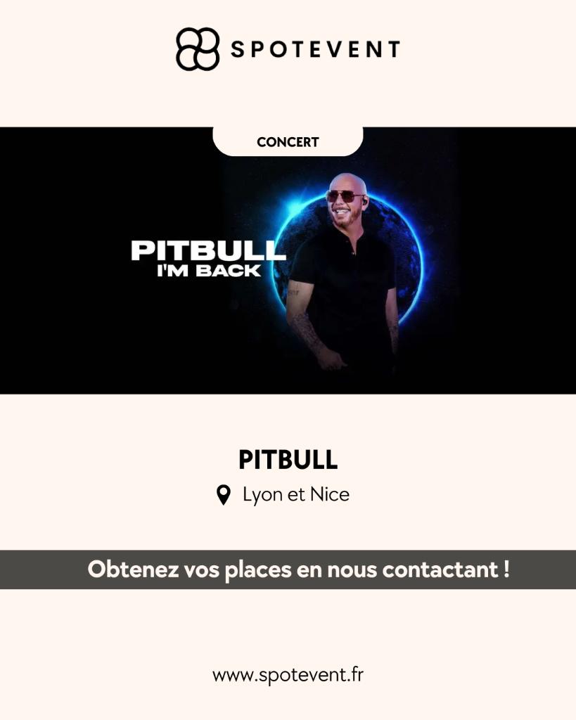Pitbull - Lyon et Nice - Places disonibles, Tickets & Billets, Concerts | R&B & Hip-hop