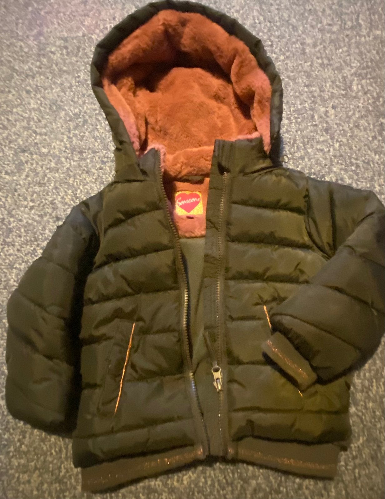 Bruine jas, Kinderen en Baby's, Kinderkleding | Maat 104, Ophalen, Zo goed als nieuw, Jas
