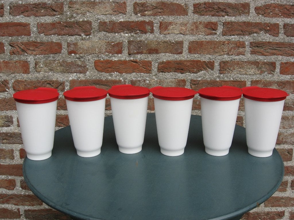 tupperware : 6 gobelets Allegra à double paroi, Maison & Meubles, Cuisine| Tupperware, Comme neuf, Enlèvement ou Envoi