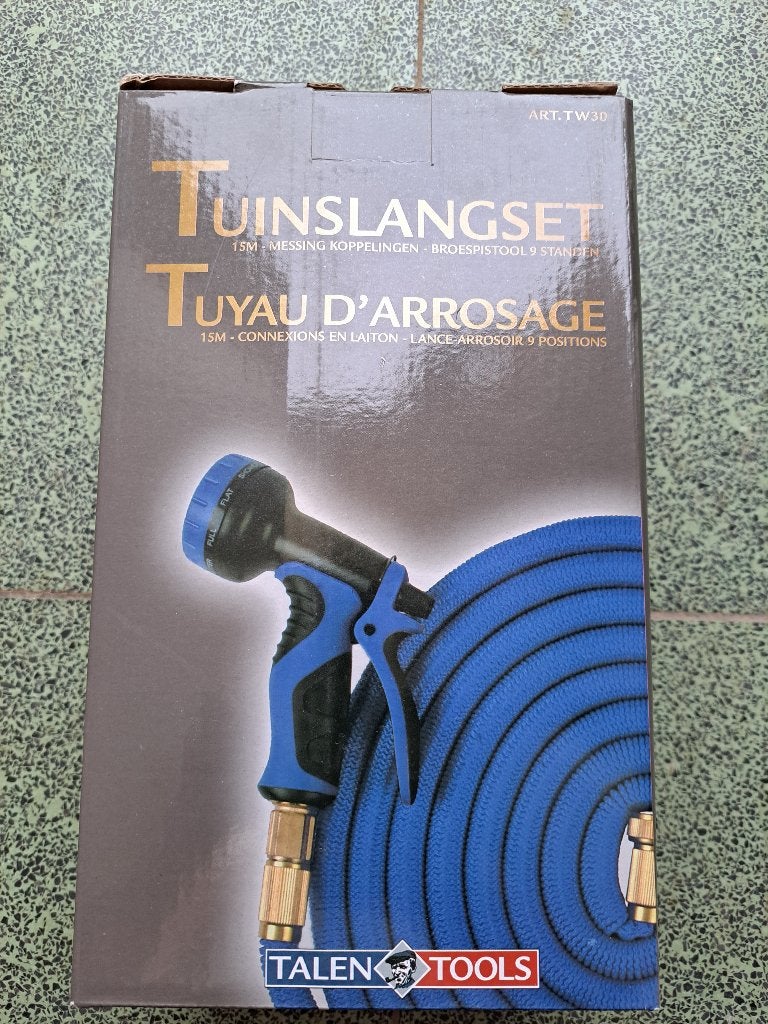 Talen Tools - Groeislang - 5-15 meter - Messing koppeling, Ophalen of Verzenden, Nieuw, Tuinslang