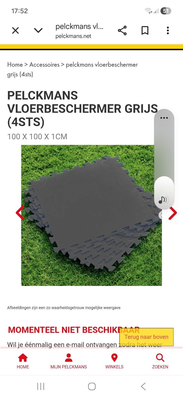 Zwembadonderleggers 16 stuks van 1 vierkantemeter, Ophalen