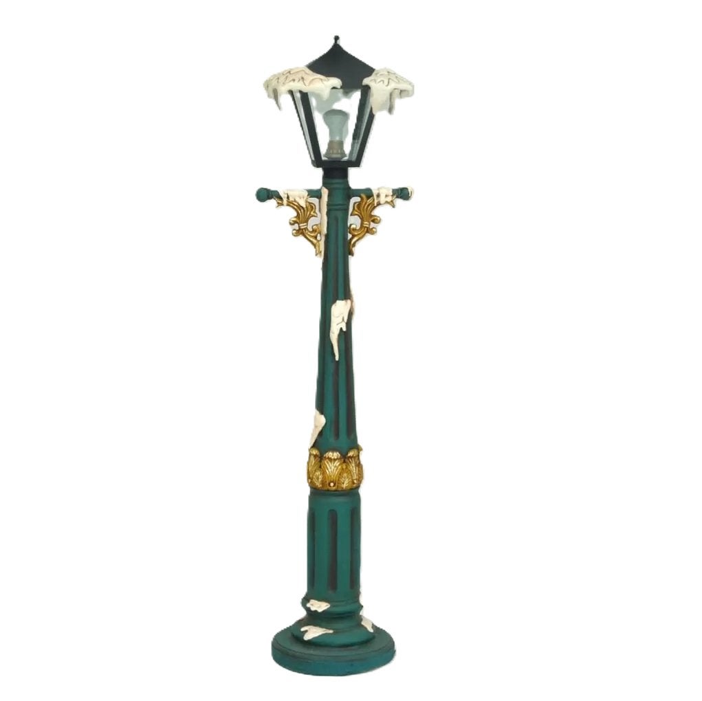 Santa Lamp Post w Snow – Kerstmis Hoogte 204 cm