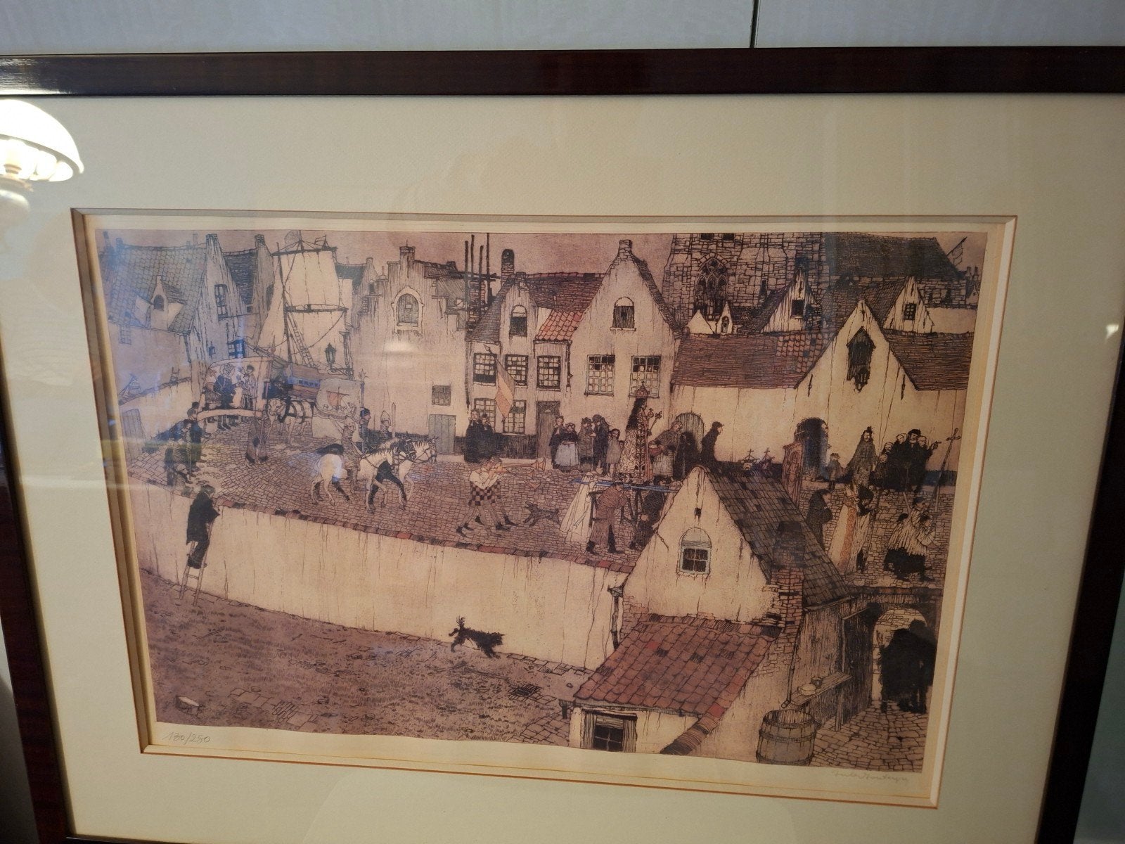 Jules Fonteyne Ets, Antiek en Kunst, Ophalen, Ets