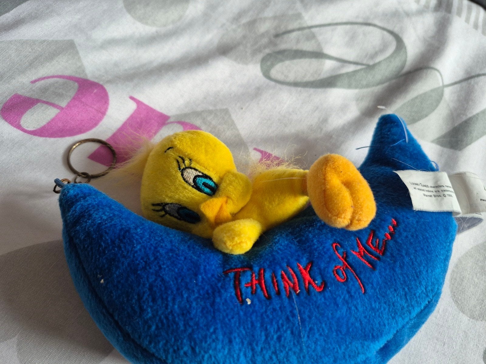 tweety vintage knuffeltje sleutelhanger 15cm 1998, Verzamelen, Ophalen of Verzenden