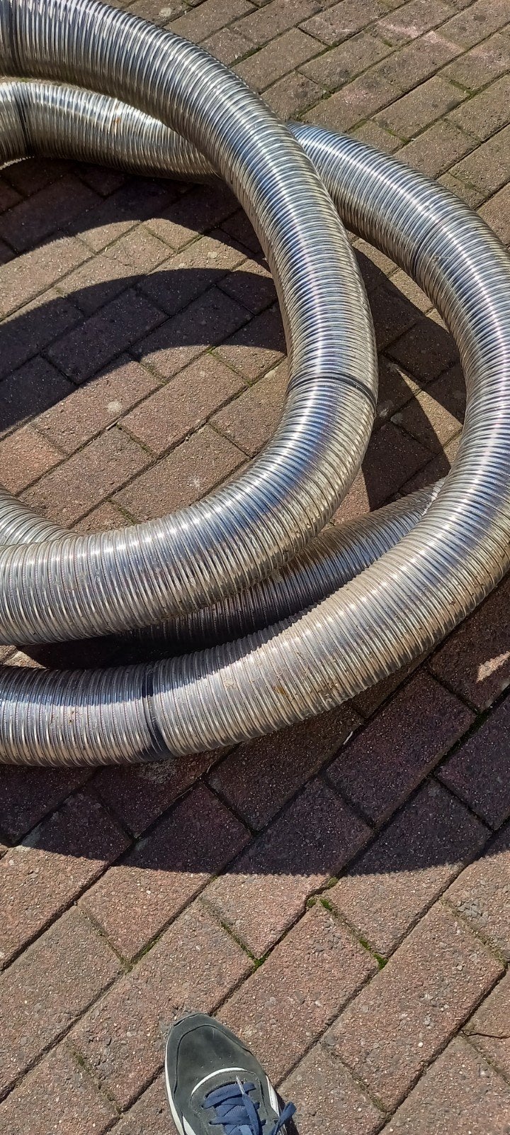 trois tubage inox intérieur lisse pour cheminée, Ophalen, Gebruikt, Inox, Afvoer
