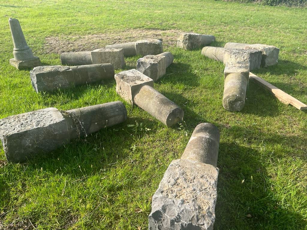 Oude schampstenen/ Blauwe stenen/ arduinen, Ophalen