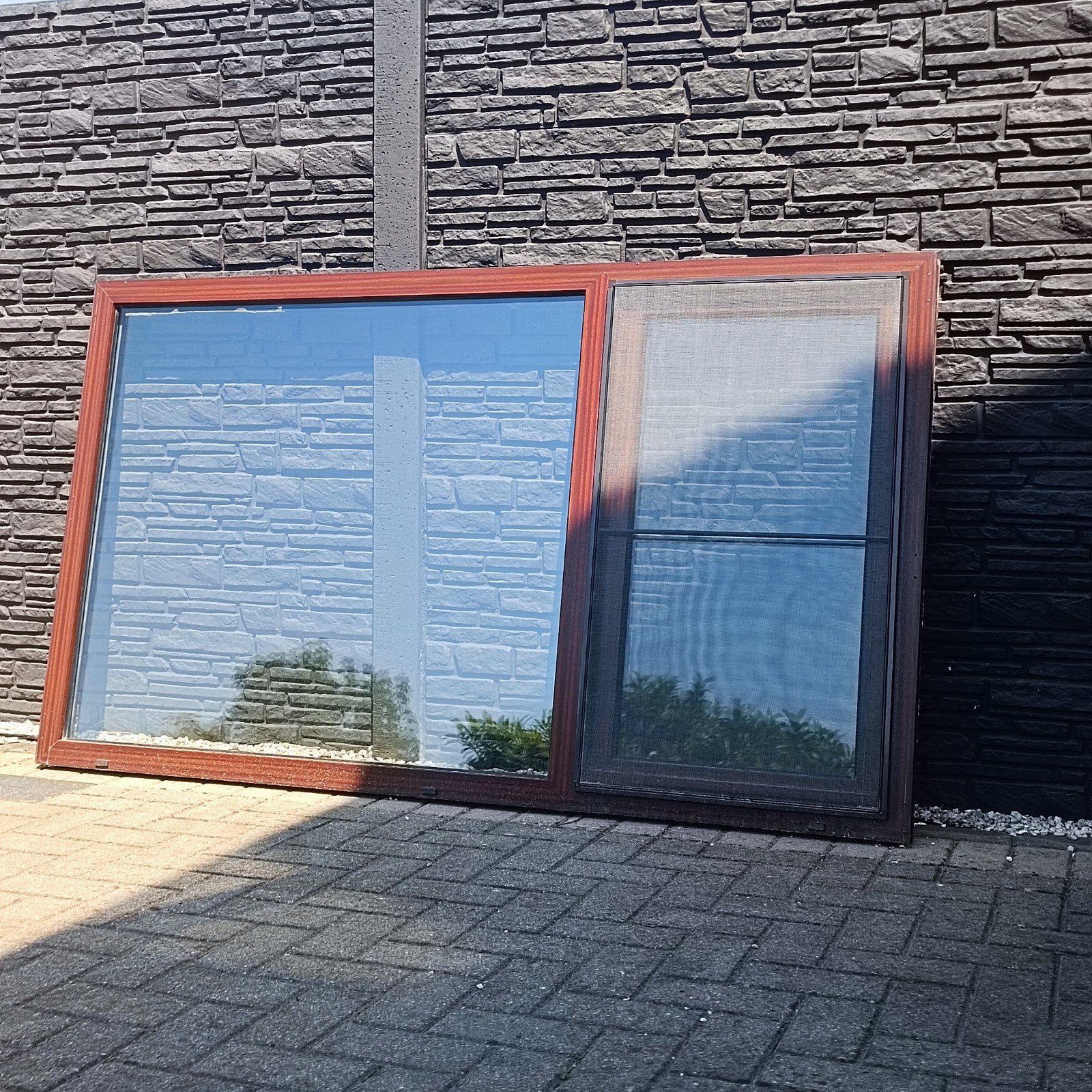Fenêtre en PVC avec double vitrage 119x203, Enlèvement
