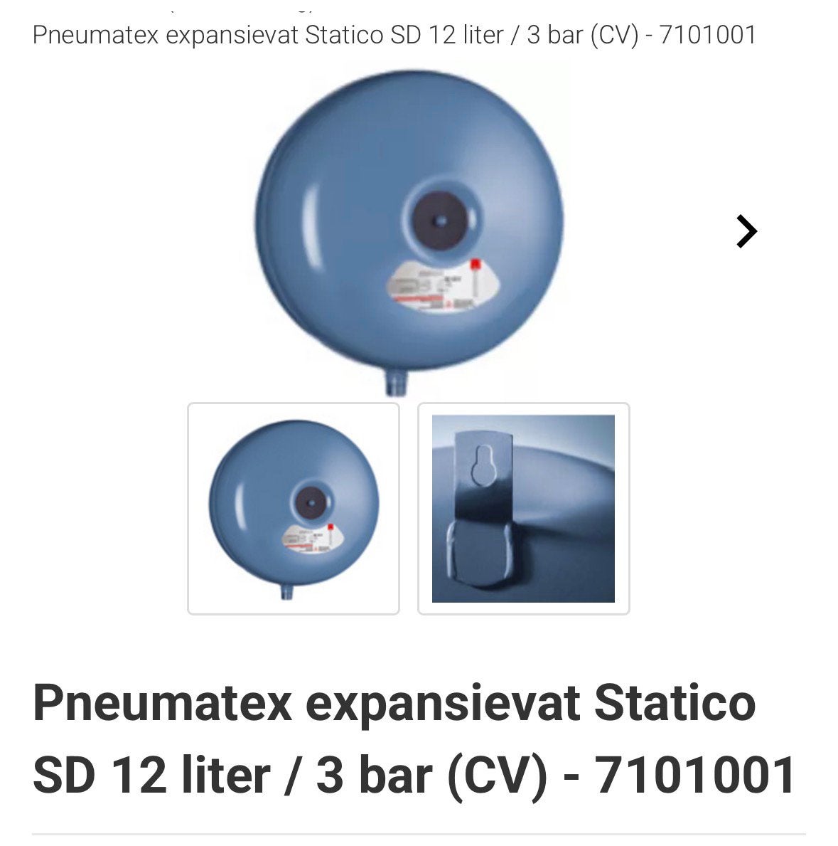 Pneumatex expansievat Statico SD 12 liter, Ophalen, Nieuw, Onderdeel