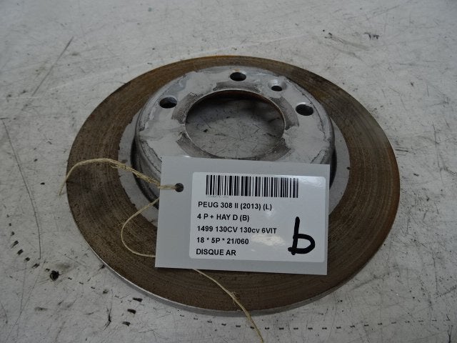 FREIN DISQUE ARRIÈRE Peugeot 308 (L3 / L8 / LB / LH / LP), Utilisé, Peugeot