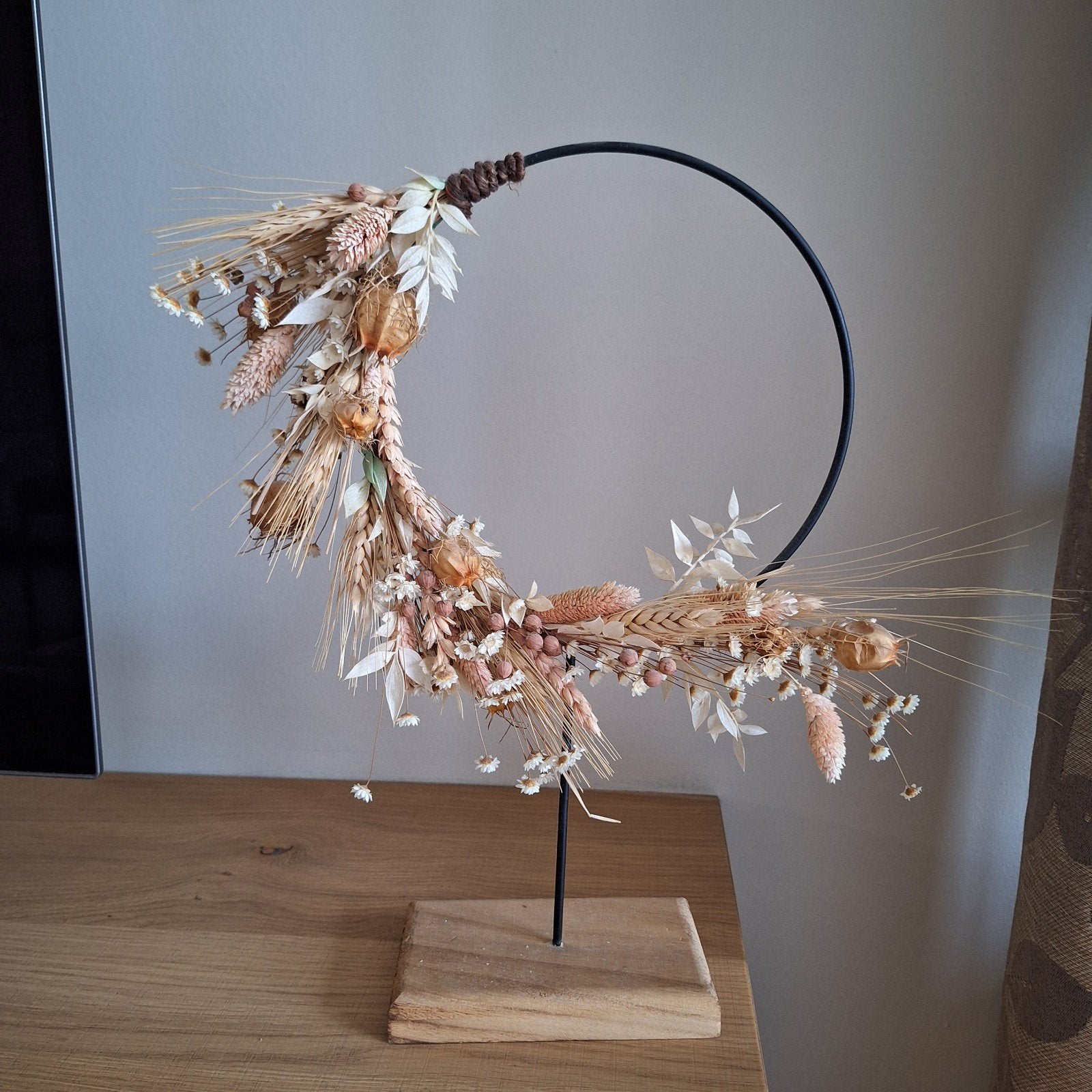 krans met Droogbloemen, Huis en Inrichting, Ophalen, Krans